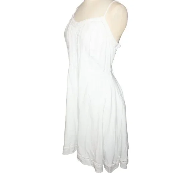 OLD NAVY White Sundress Sz XL Embroidered Midi Dress Wedding Beach Vacation - Picture 10 of 12